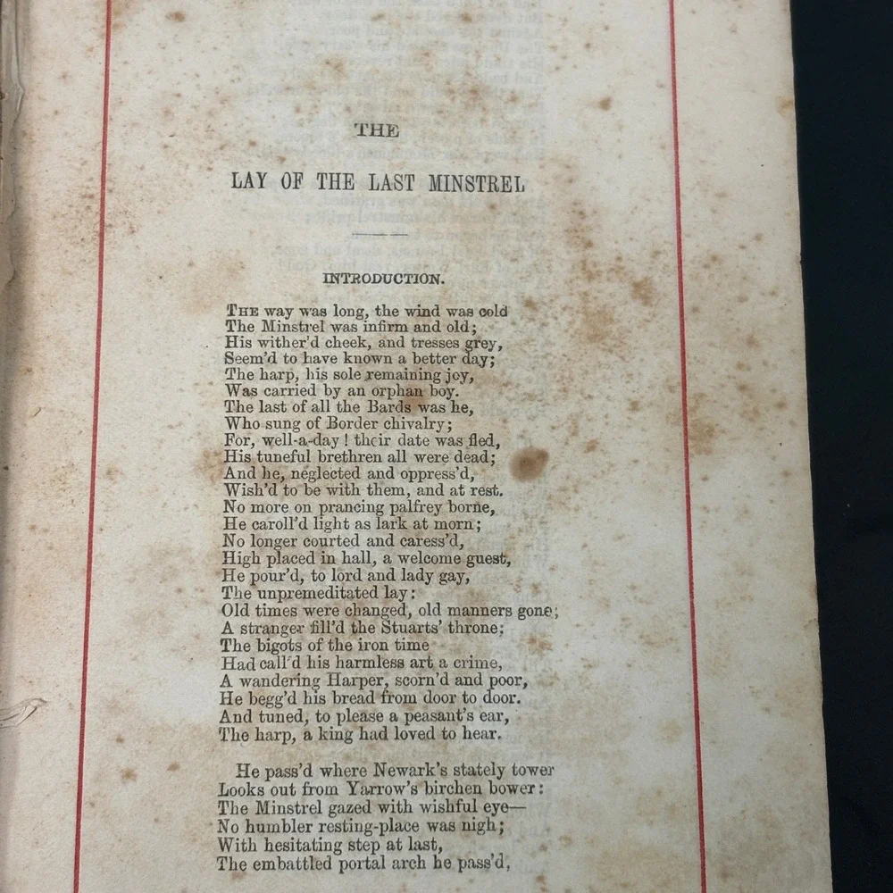 Sir Walter Scott Poetical Works OS Antique Green Gilt Embossed Victorian Book‎